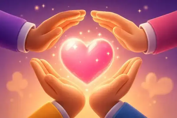Glowing heart icon representing player wellbeing focus