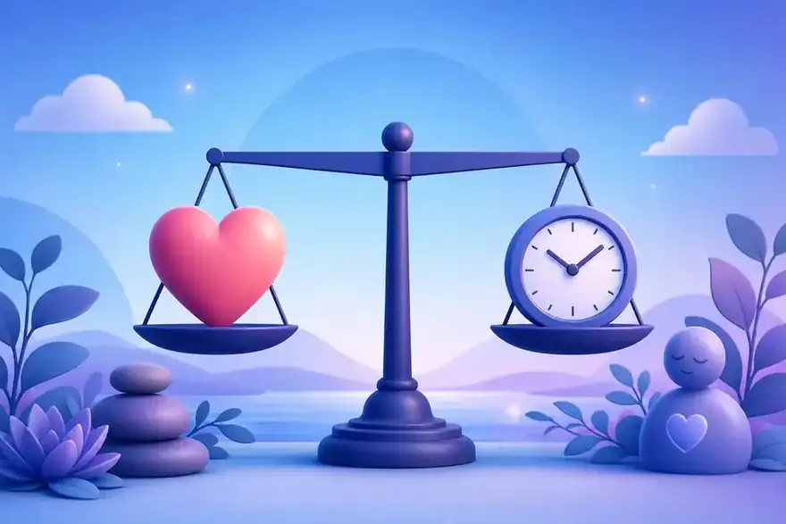Balanced scales icon illustrating mindful gaming habits